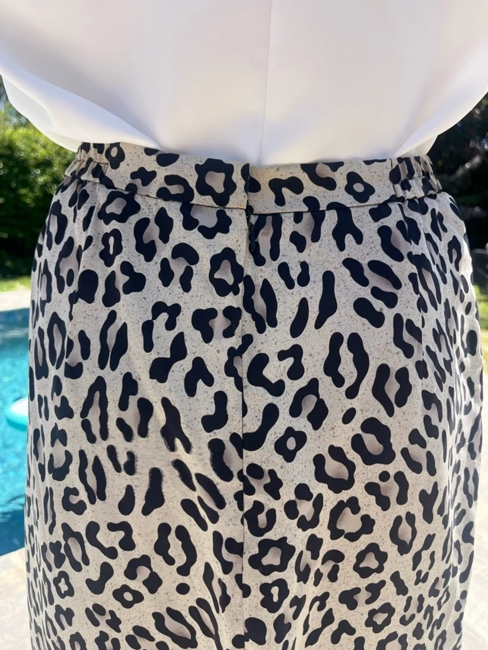 Anne French couture women’s leopard, pencil skirt